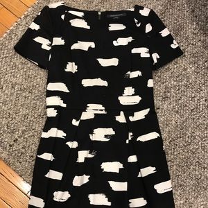 French Connection Black and White Dress