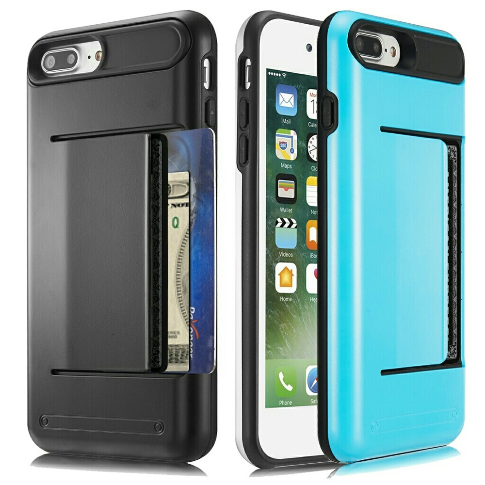 iPhone 7 / 7 Plus Slim TPU PC Wallet Case Cover