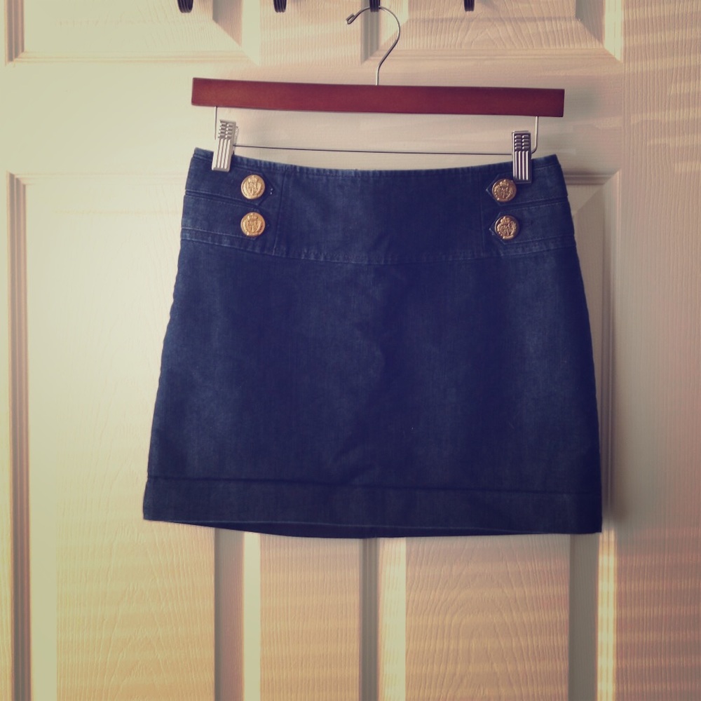 Denim mini skirt