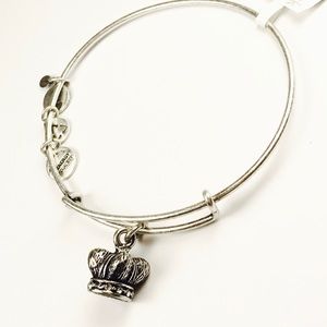 Alex&Ani Silver King Crown with Cubic Zirconia