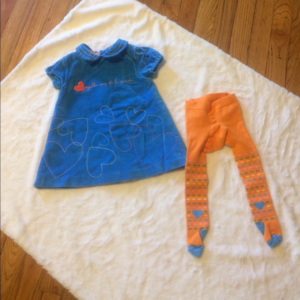 Blue and orange girls dress, Ágatha Ruiz