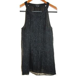 Theory Silk-blend Leopard Print Top, EXCELLENT!