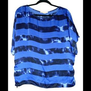 MK Blue Striped Blouse