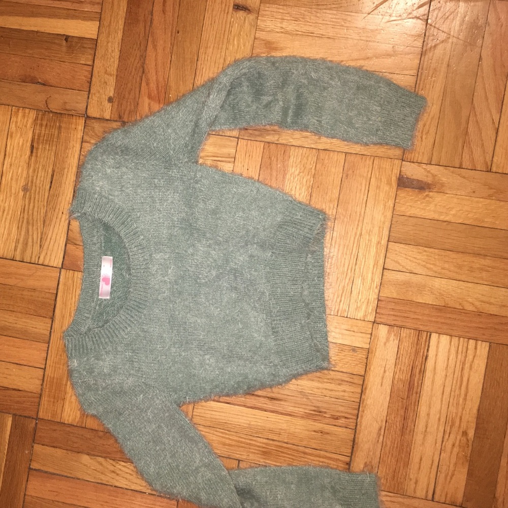 Cropped fuzzy sweater American apparel 90s