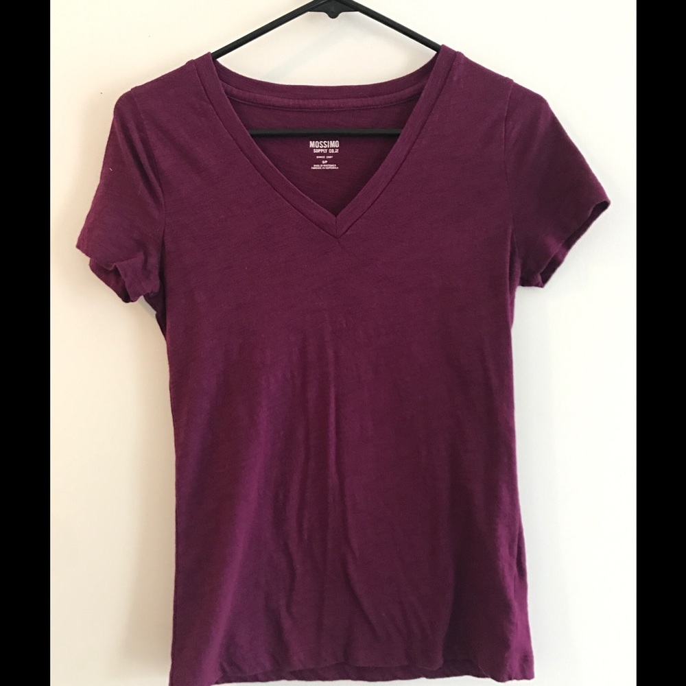 Purple V Neck Tshirt Size SM