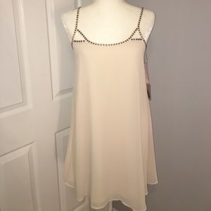 Beaded chiffon short dress