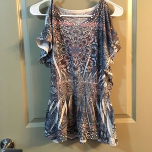 Nice shirt, showing shoulders