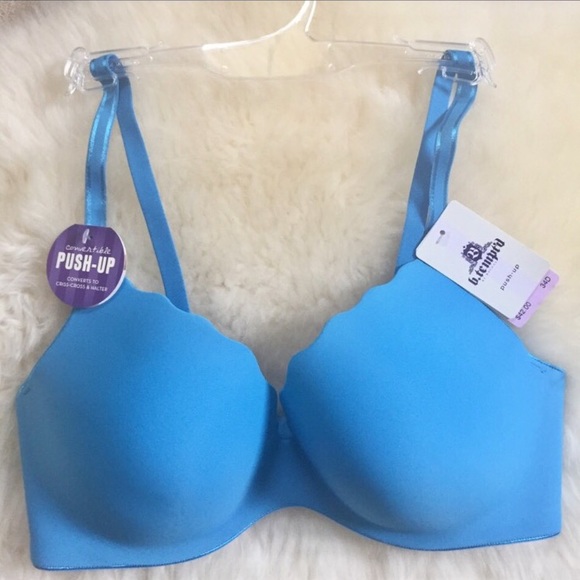 Wacoal Other - B. Tempt'd By Wacoal Blue Convertible Push-Up Bra