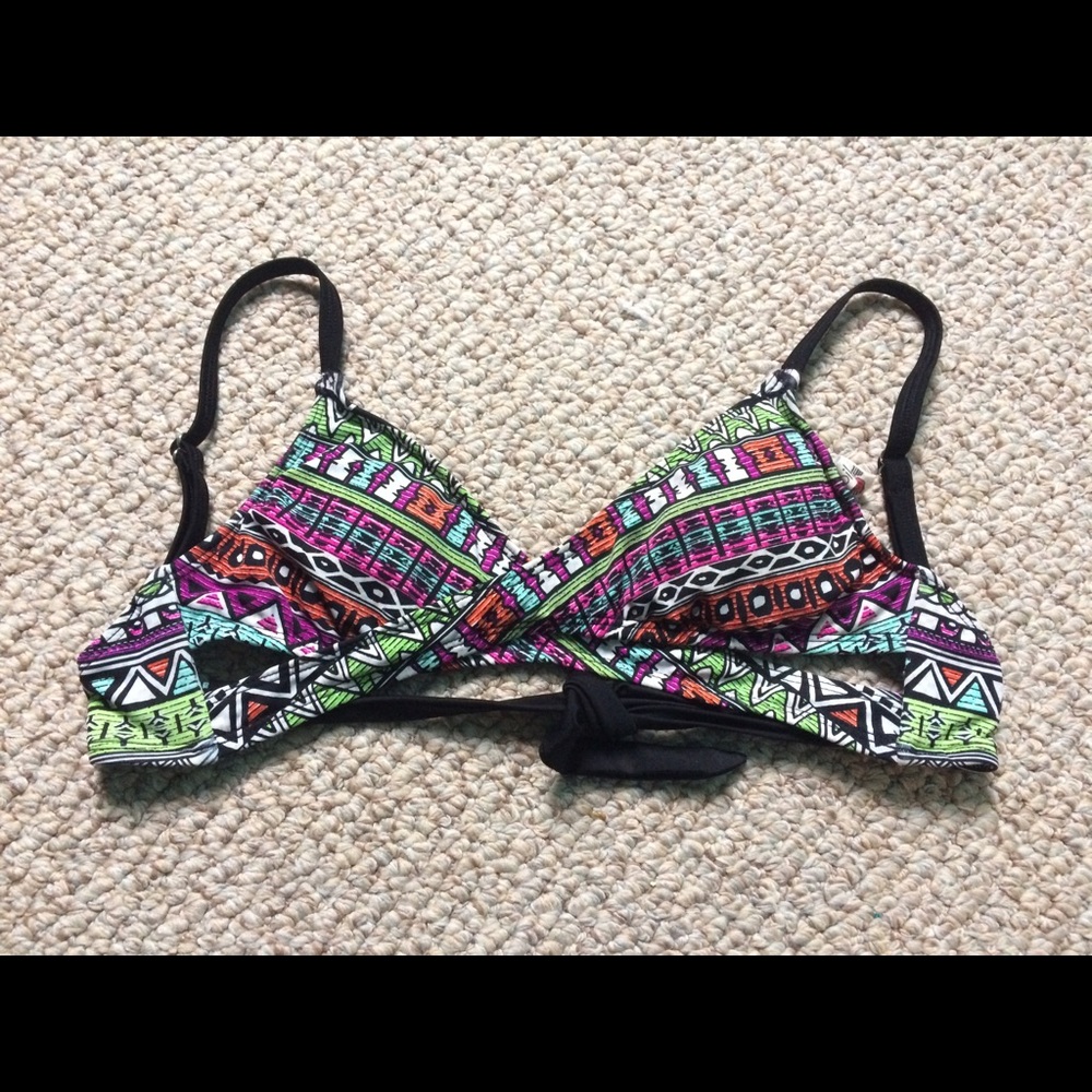 tribal print cutout bikini