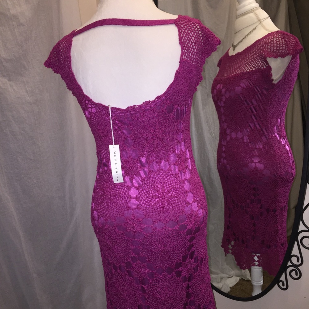 Trina Turk crocheted dress, new with tags.