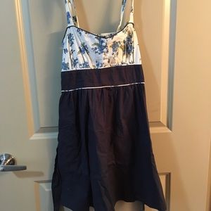Cute navy dress with stamp