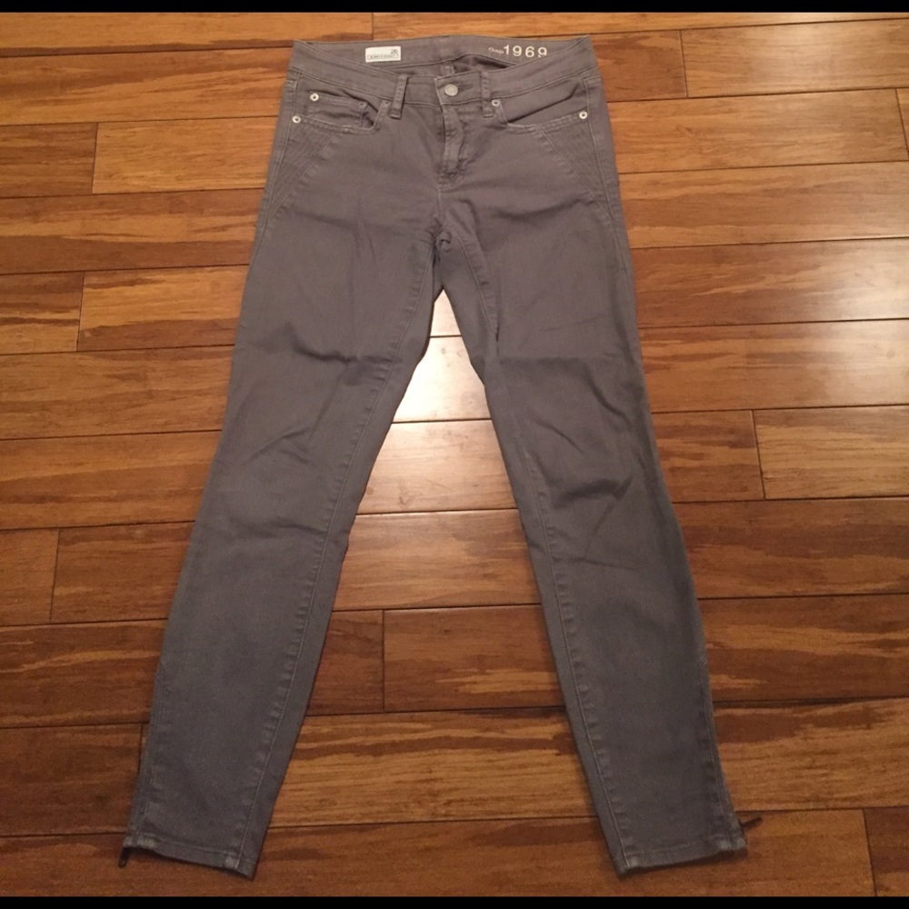 GAP 1969 Alway Skinny grey jeans with side zippers
