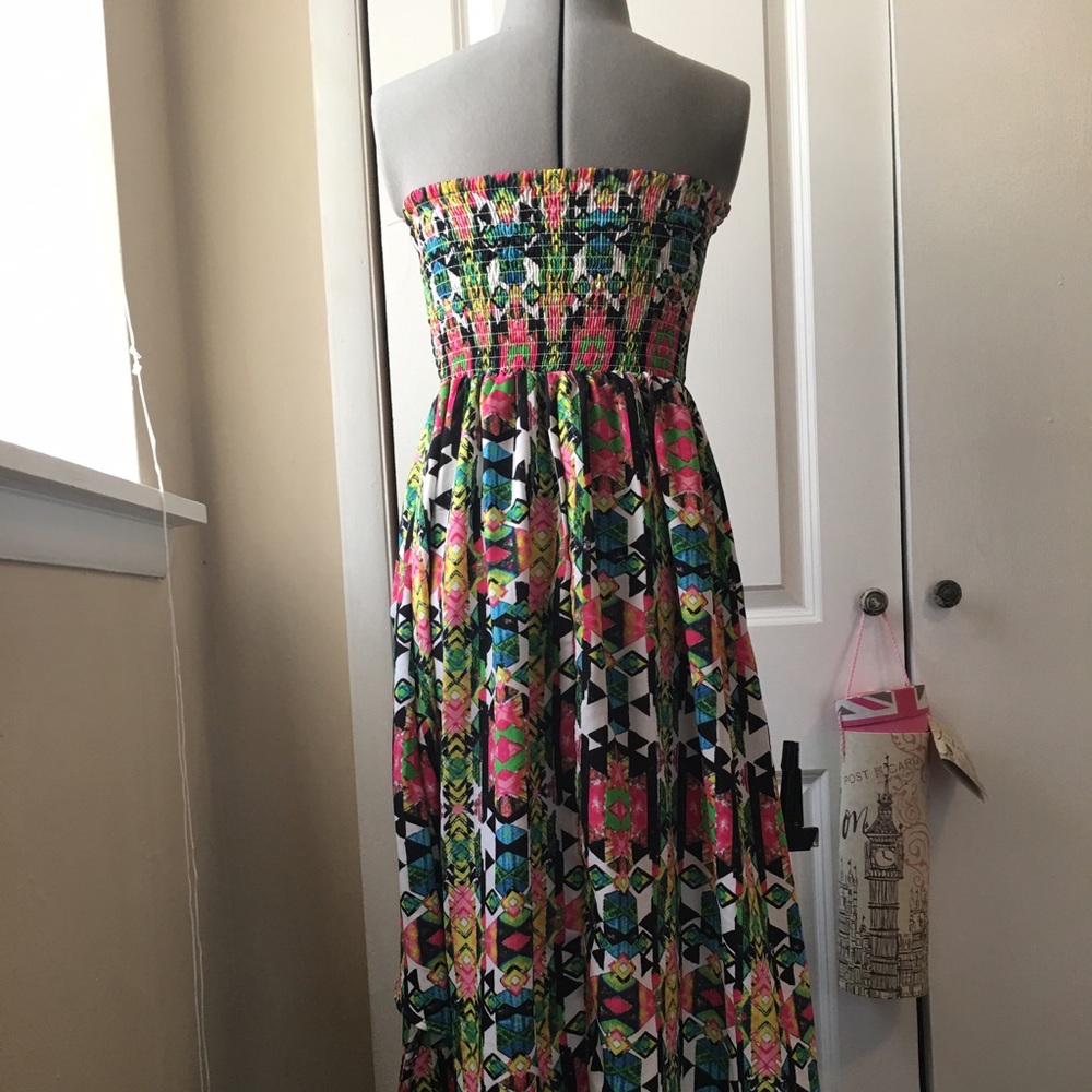 Strapless Spring High-Low Dress - Picture 4 of 4