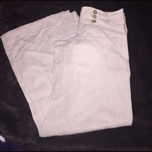 Linen Wide Leg Pants Sailor Style.