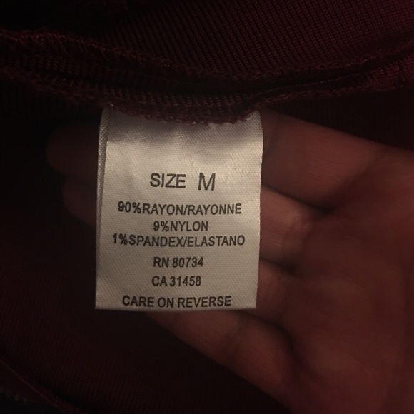 Red wine fitted jumpsuit $70 OBO - Picture 4 of 4