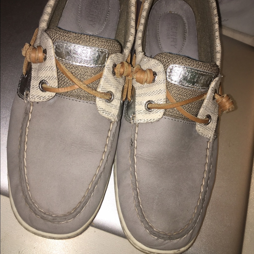 Discontinued Grey sperry top sider