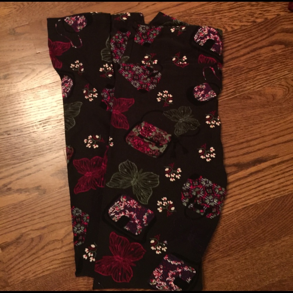 LulaRoe os butterfly and purses leggings nwot
