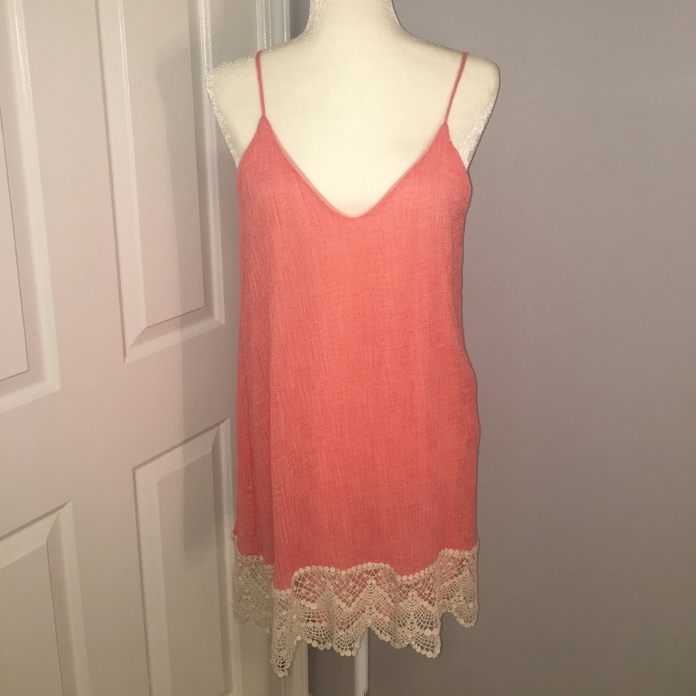 New with tags Coral with lace lining short dress