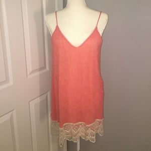 New with tags Coral with lace lining short dress
