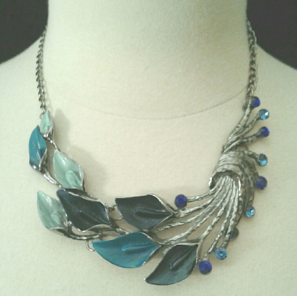 Blue and Teal Statement Necklace