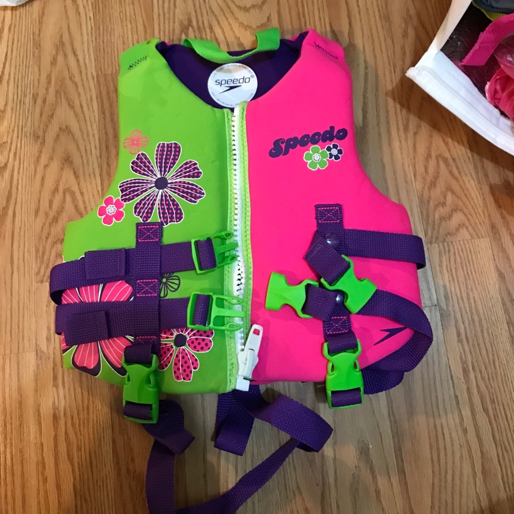 Speedo floating vest for child purple, pink, green