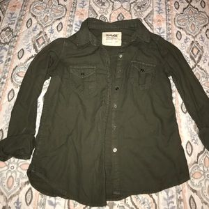 Army Green Button Up from Garage