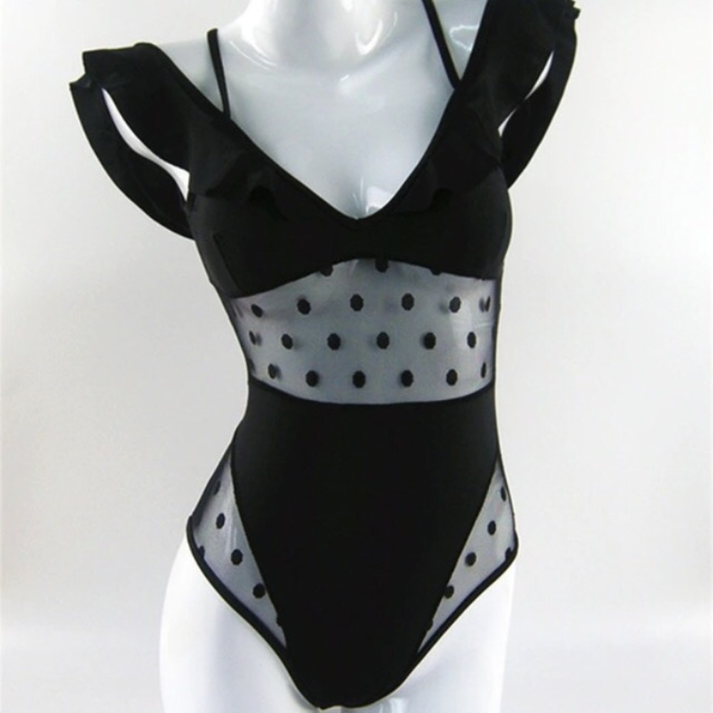 Black one piece swimsuit