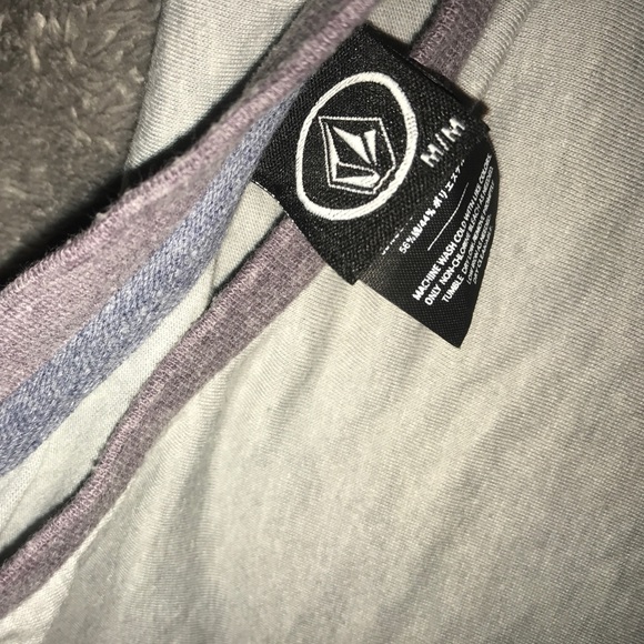 Volcom Light Purple & Light Grey/Blue Pocket Tee - Picture 3 of 3