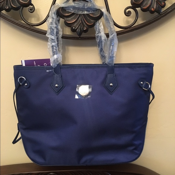Joy Mangano Bags Joy Mangano Navy Blue Zipper Tote Hand Bag Purse