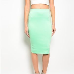 Mint Midi Skirt
