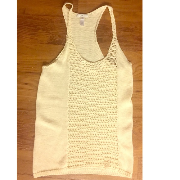 Crochet tank top! Ivory white! So soft! - Picture 1 of 2