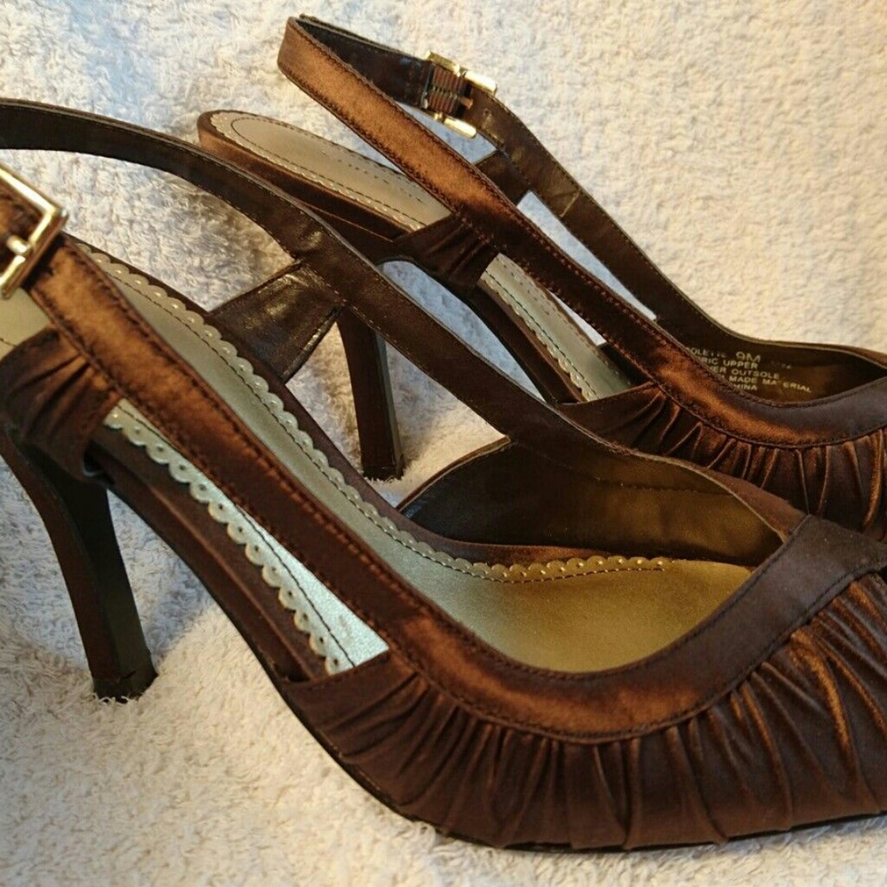 Chinese Laundry Brown Satin Heels