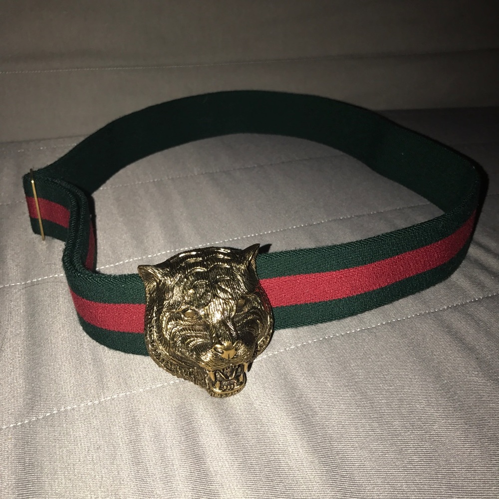 GUCCI TIGER GOLD BELT