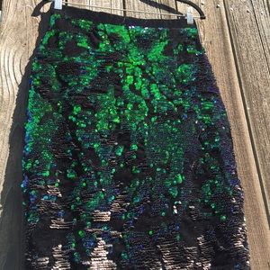 Topshop Velvet Sequin skirt