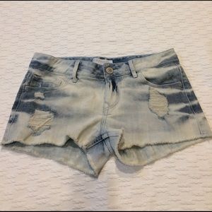 Express cutoff denim shorts