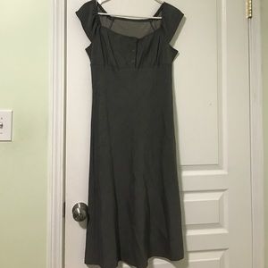 Buttoned Long Dress Short Sleeve
