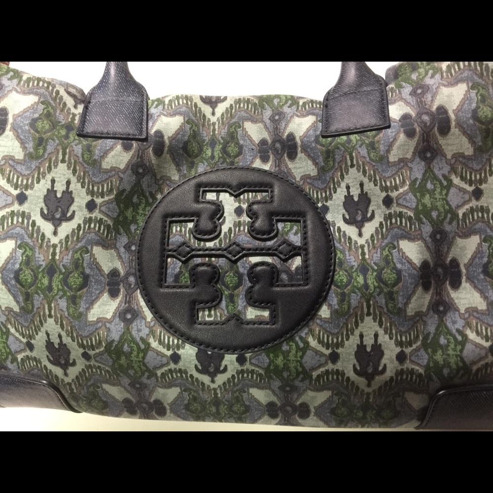 Tory Burch tote - blue and green