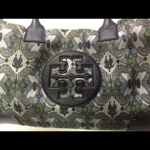 Tory Burch tote - blue and green