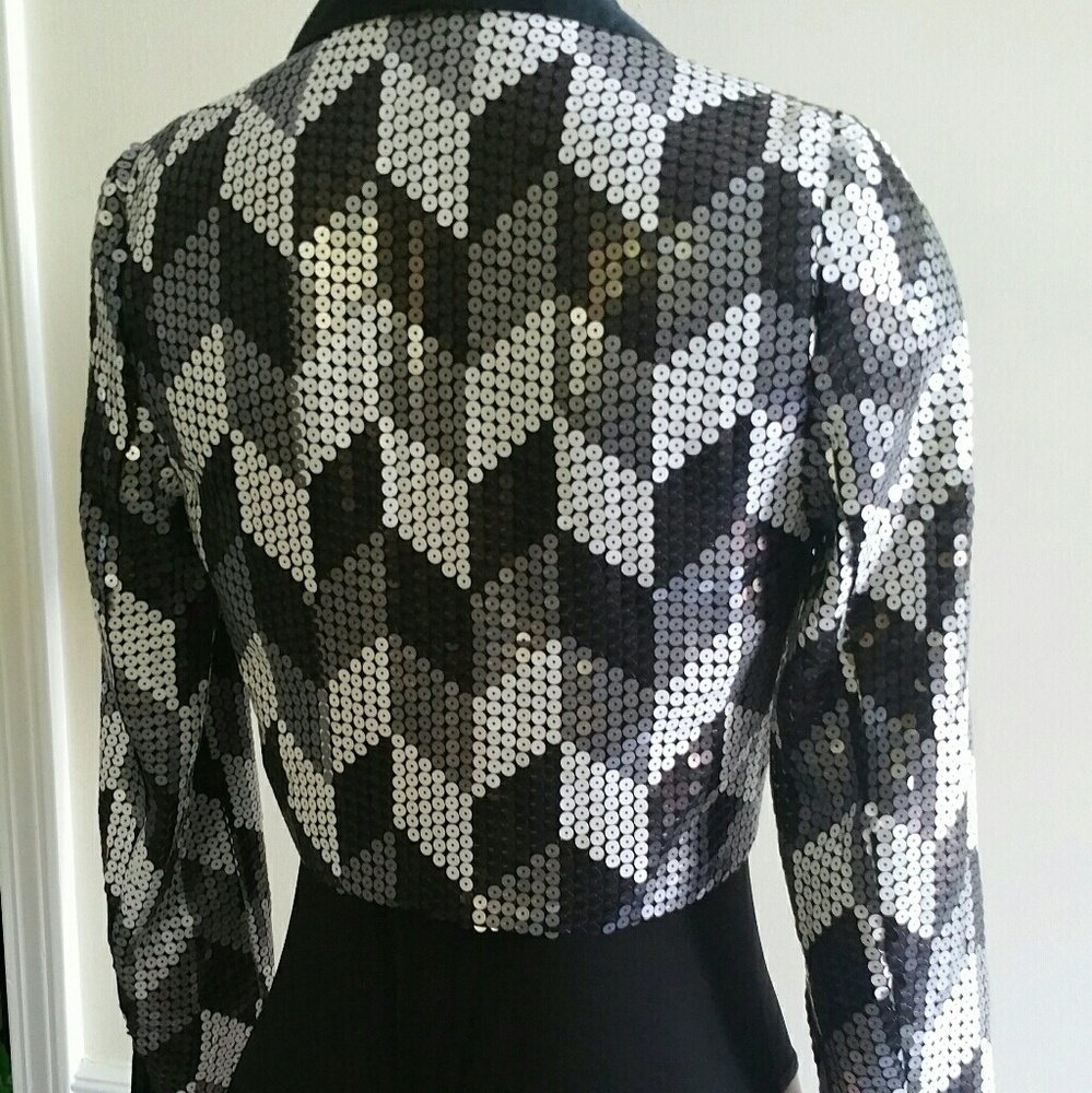 Cropped Sequin Jacket - image 3