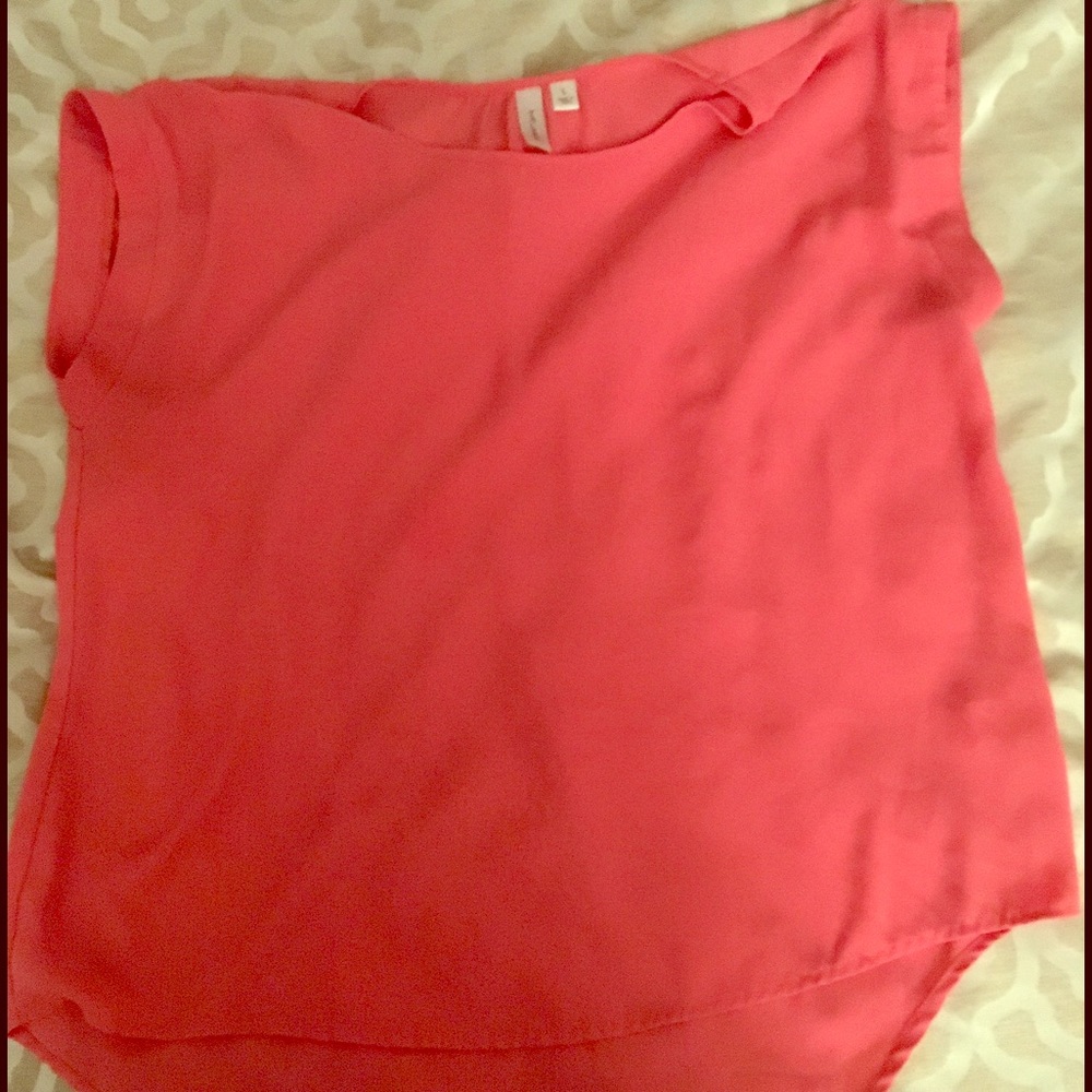 Coral colored blouse