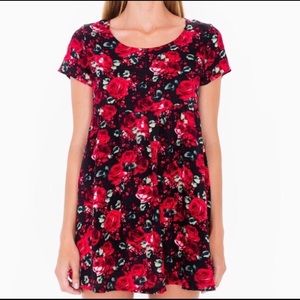 American Apparel Floral Rose Babydoll Dress