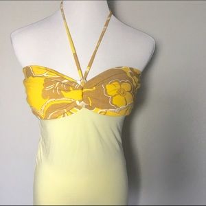 Pastel Yellow Backless Halter Top by HOTTIE