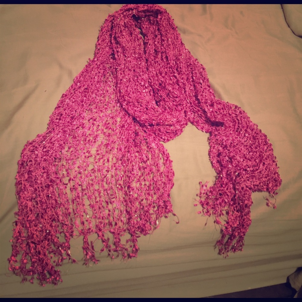 Purple light sparkly scarf