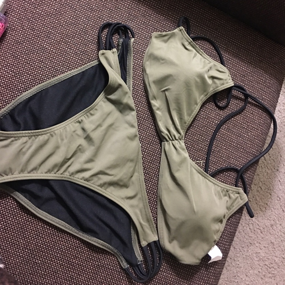 Olive green bikini