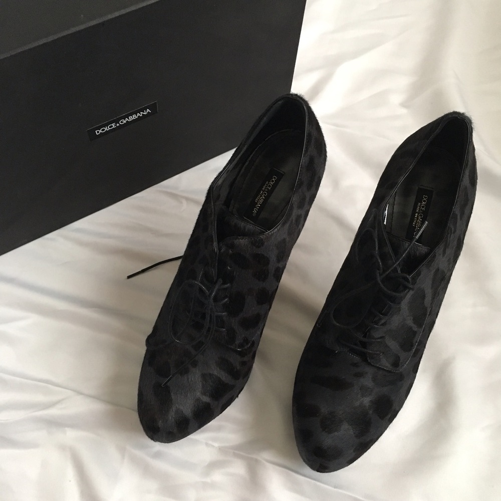 Dolce & Gabbana calf hair booties