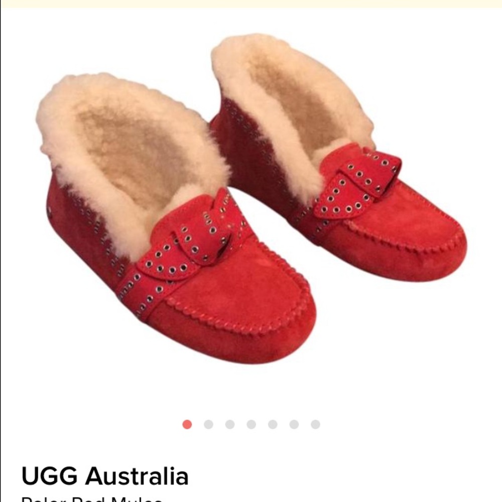 Ugg Australia red slippers sz 5