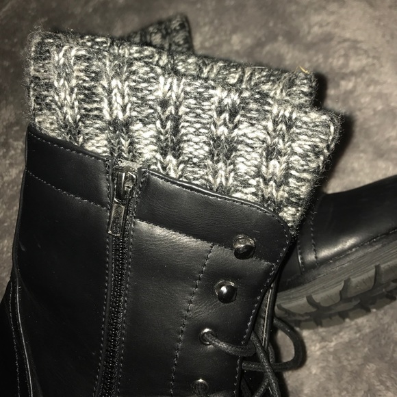 Black Combat Boots - Picture 2 of 3