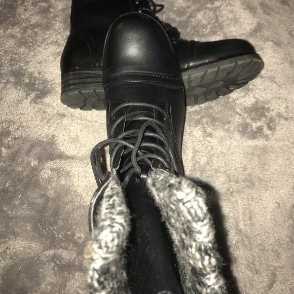 Black Combat Boots - Picture 3 of 3