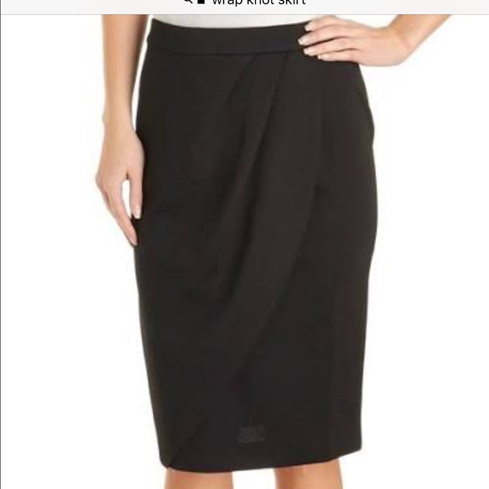 Knee length wrap skirt