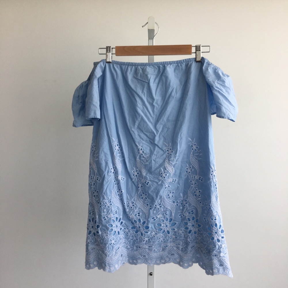 Off the shoulder embroidered dress